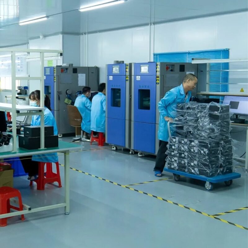 Packaging workshop workers pack and box products