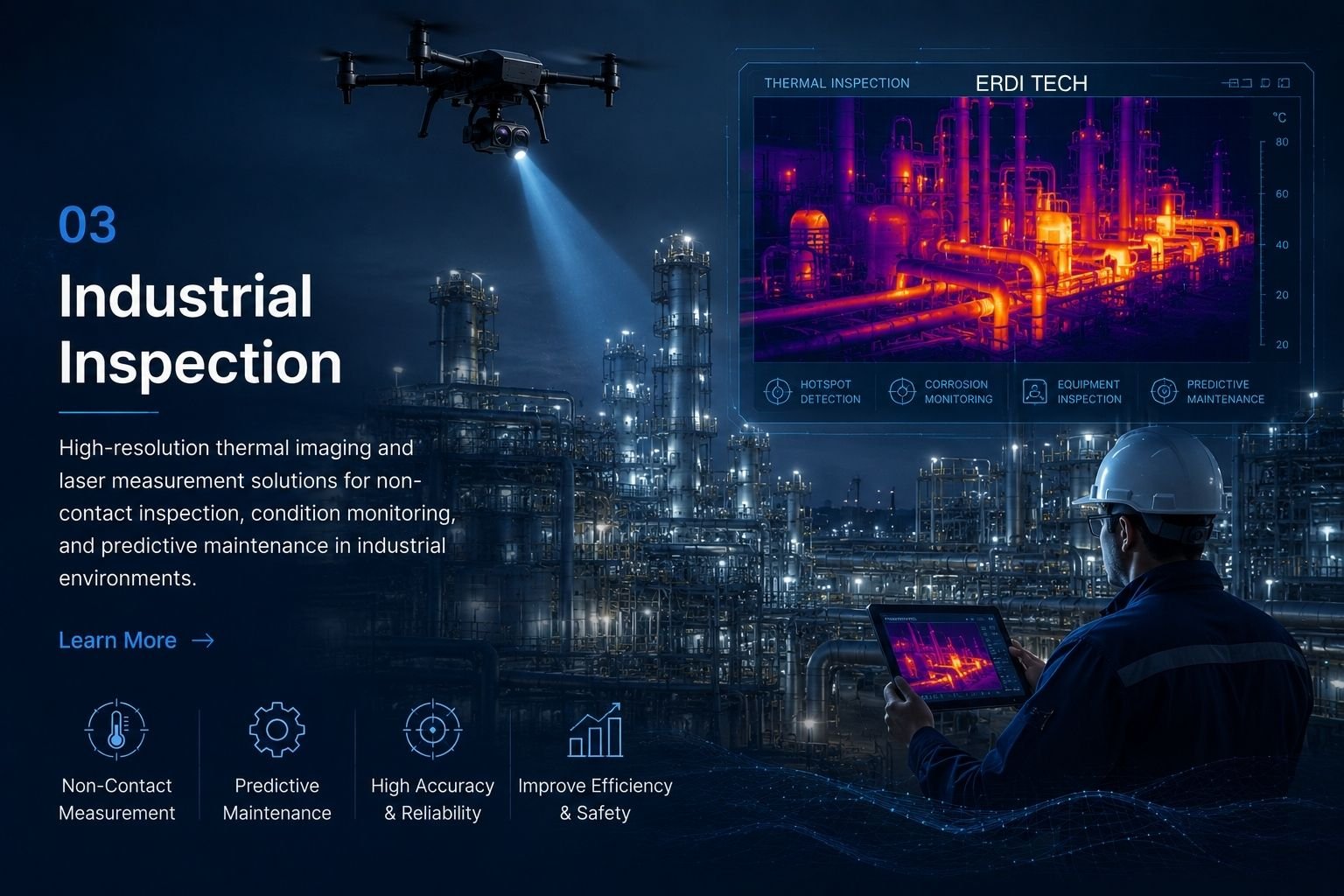 The application of our infrared imaging technology in industrial inspection