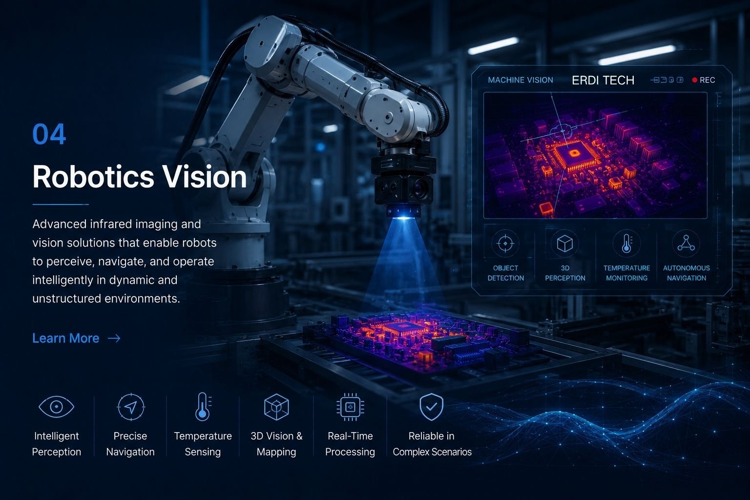 The application of our infrared imaging technology in the field of robotics vision