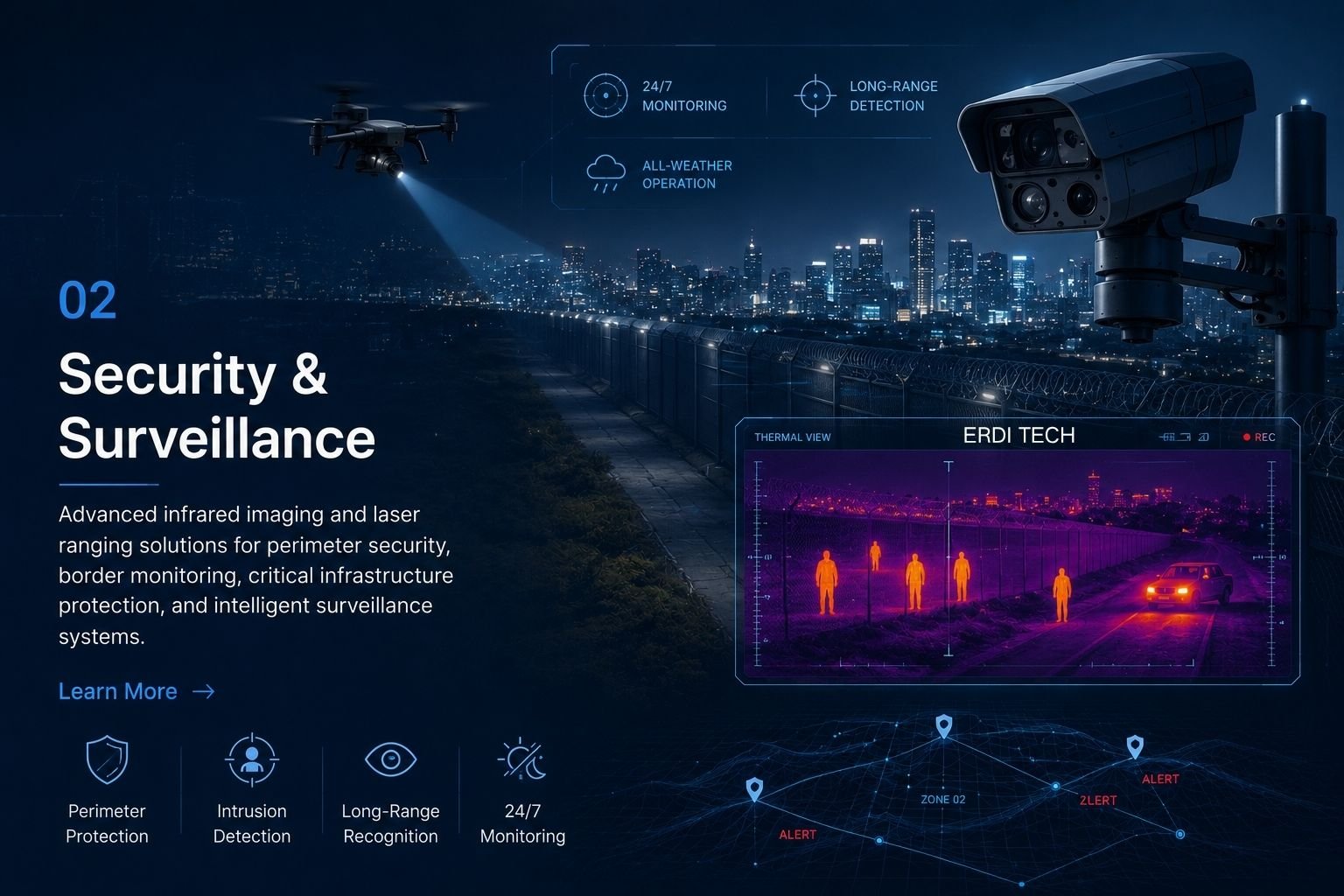The application of our infrared imaging technology in security surveillance