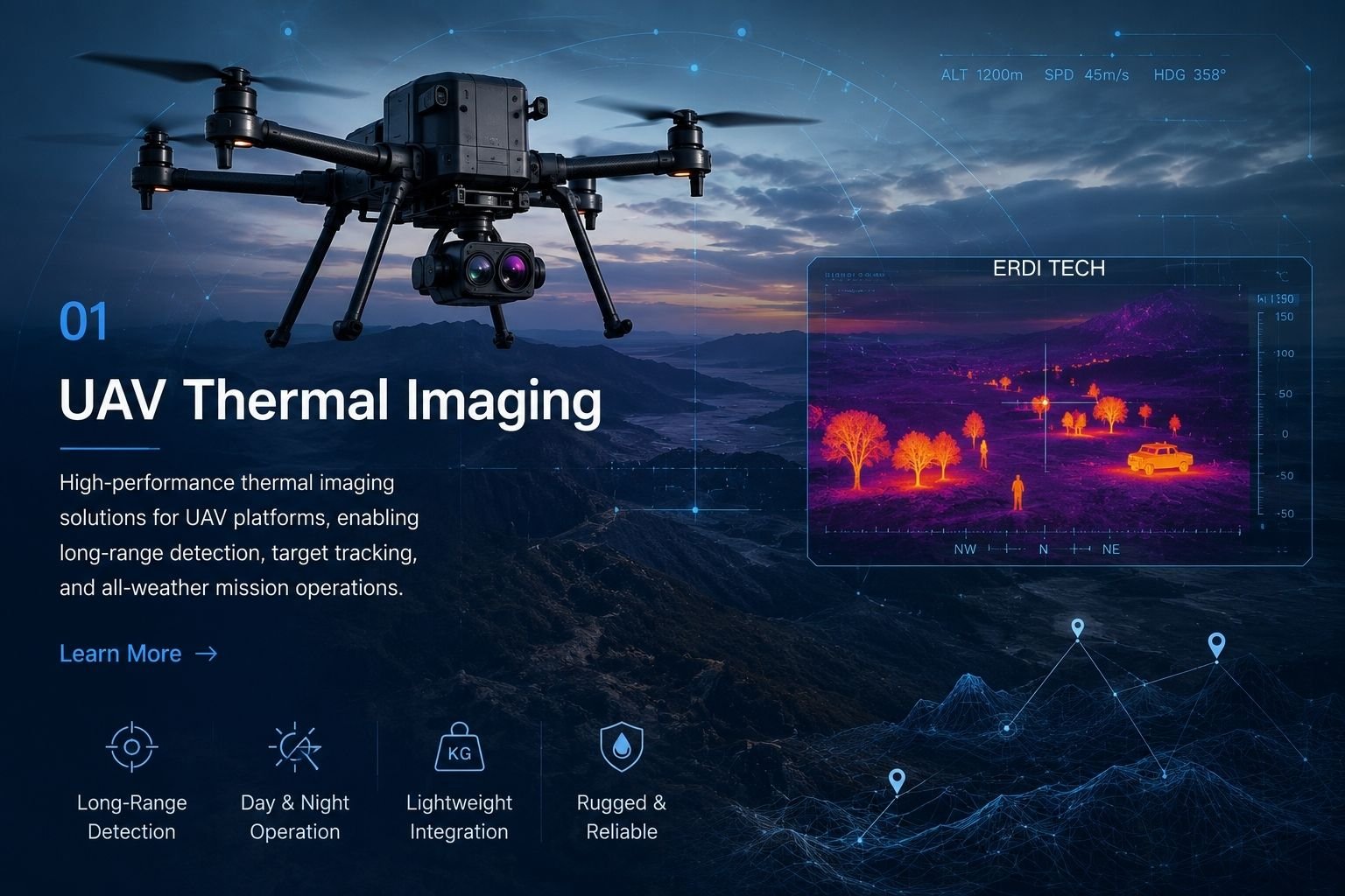 The application of our infrared imaging technology in the drone industry