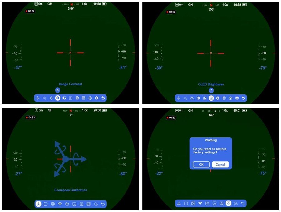 EDRP2-R650R display settings and e-compass calibration