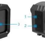SIEGE-S213 thermal imaging sight rear view with button and battery compartment layout