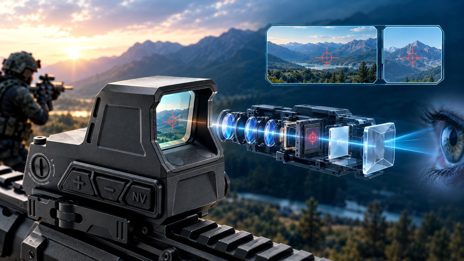 Optical waveguide technology applied to a modern weapon sight by ERDI-infrared