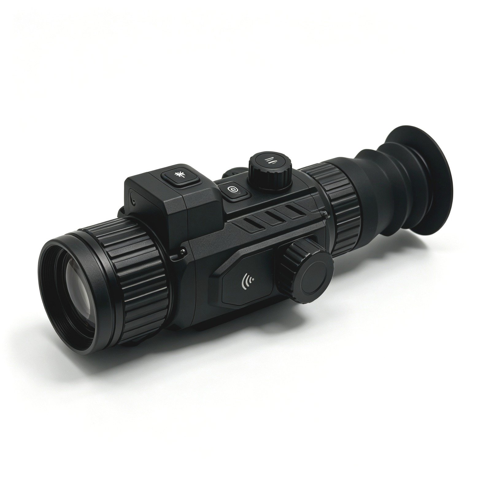 EDRP635R thermal imaging riflescope, side view with 35 mm objective lens and eyepiece